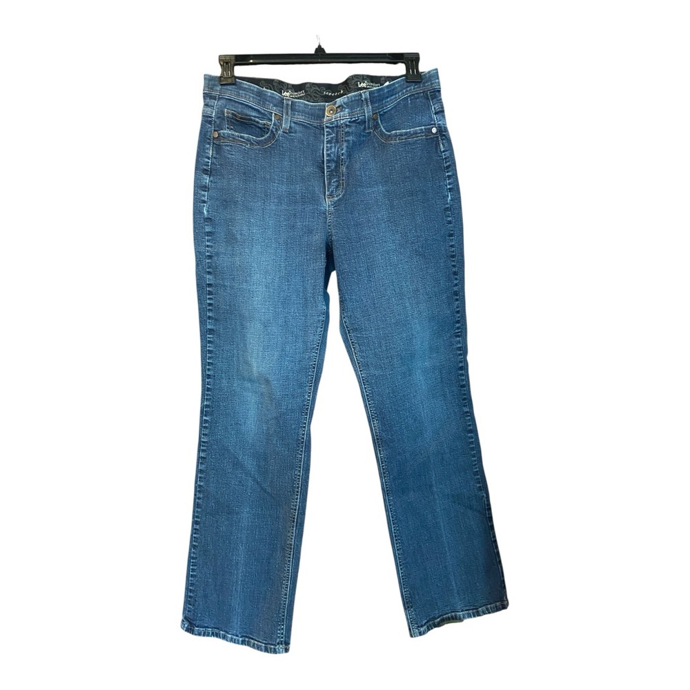 Lee Brand Comfort Waistband s-t-r-e-t-c-h Women's Blue Jeans Size14 M